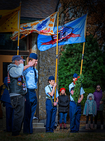 Saluting the Wreath