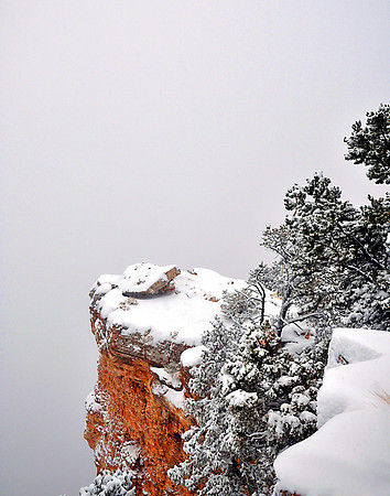 Out Crop During Snow Storm