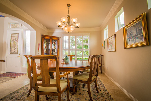 Formal Dining area of home in Robson Ranch in Denton Texas