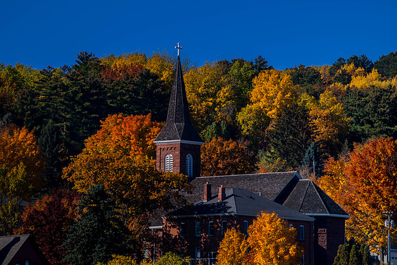 Bayfield Church in the Autumn Foliage